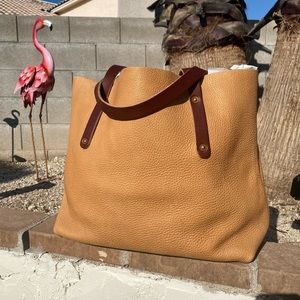 Go Forth Goods Large Avery Tan Leather Tote
